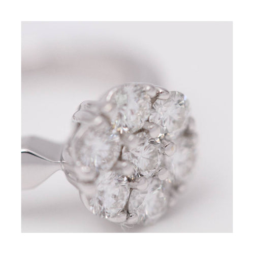 Bague Bague roseton en or blanc 18 ct et diamants 0,70 ct 58 Facettes UKD359573JC