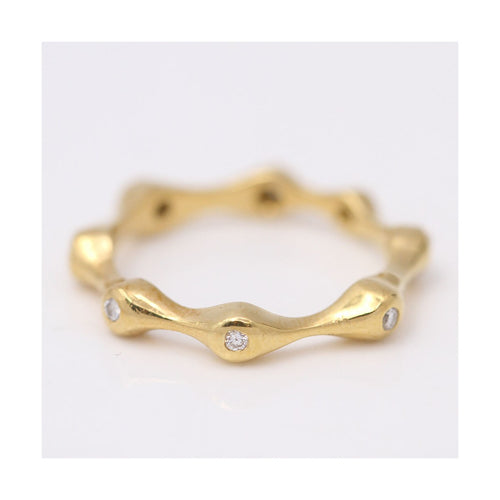 Bague ONDAS - Bague en or jaune 18 ct et diamants 58 Facettes UKD359576JC