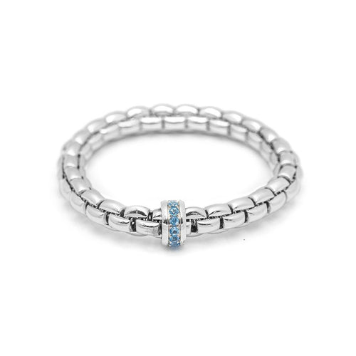 Bracelet FOPE - Bracelet design italien en or blanc 18 kt et saphirs 58 Facettes UKD359662LF