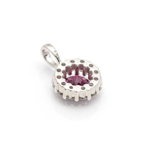 Pendentif Pendentif - Or blanc 18 kt, diamants et rhodolite 58 Facettes UKD359669LF