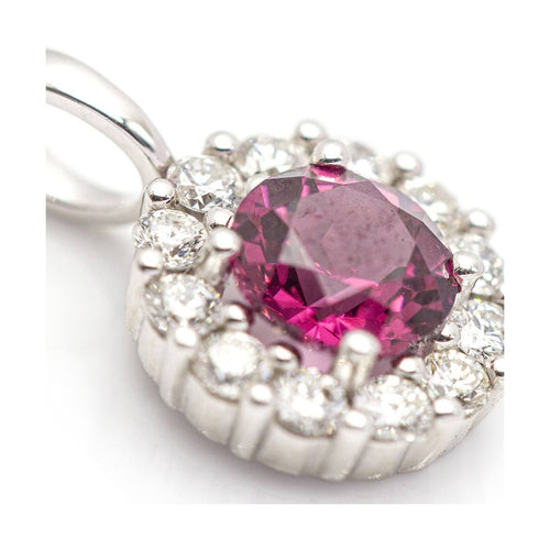 Pendentif Pendentif - Or blanc 18 kt, diamants et rhodolite 58 Facettes UKD359669LF