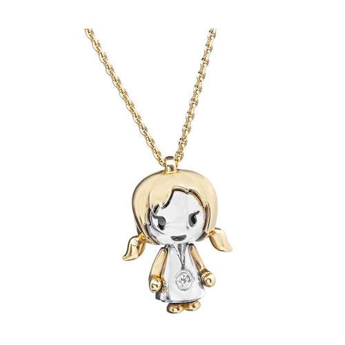Collier BERTANI - Collier articulé en or rose et or blanc 18 kt avec diamant 58 Facettes UKD359670LF