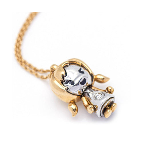 Collier BERTANI - Collier articulé en or rose et or blanc 18 kt avec diamant 58 Facettes UKD359670LF
