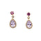 Boucles d'oreilles Boucles d’oreilles - Or rose 18 kt, diamants, améthyste et rhodolite 58 Facettes UKD359675LF