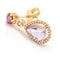 Boucles d'oreilles Boucles d’oreilles - Or rose 18 kt, diamants, améthyste et rhodolite 58 Facettes UKD359675LF