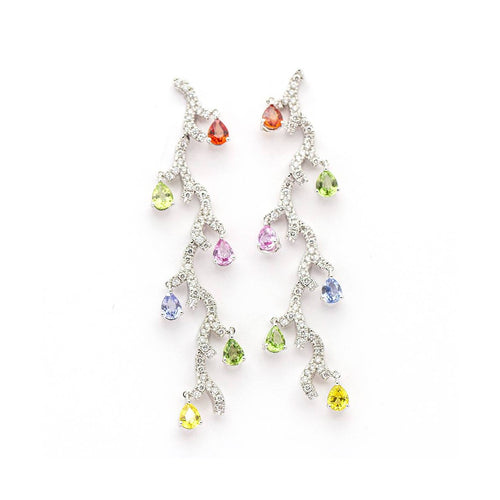 Boucles d'oreilles MUMME - Boucles d’oreilles en or blanc 18K, diamants et saphirs 58 Facettes UKD359676LF