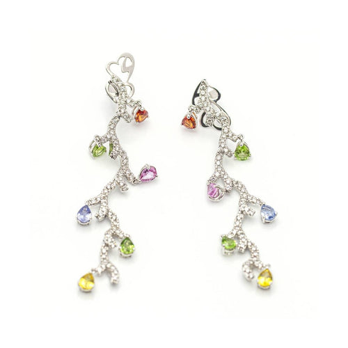 Boucles d'oreilles MUMME - Boucles d’oreilles en or blanc 18K, diamants et saphirs 58 Facettes UKD359676LF