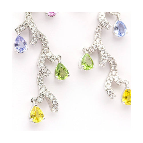 Boucles d'oreilles MUMME - Boucles d’oreilles en or blanc 18K, diamants et saphirs 58 Facettes UKD359676LF