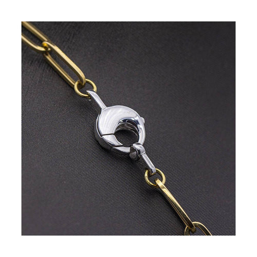 Collier CALAB - Collier à chaîne articulée en or jaune et or blanc 18 ct 58 Facettes UKD359693LF