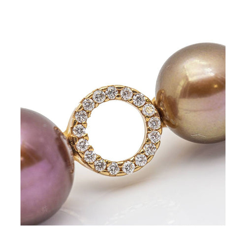 Pendentif Orê - Pendentif en or rose 18 ct avec diamants et perles 58 Facettes UKD359696LF