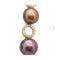 Boucles d'oreilles ORÊ - Boucles d’oreilles en or rose 18 ct avec diamants et perles 58 Facettes UKD359697LF