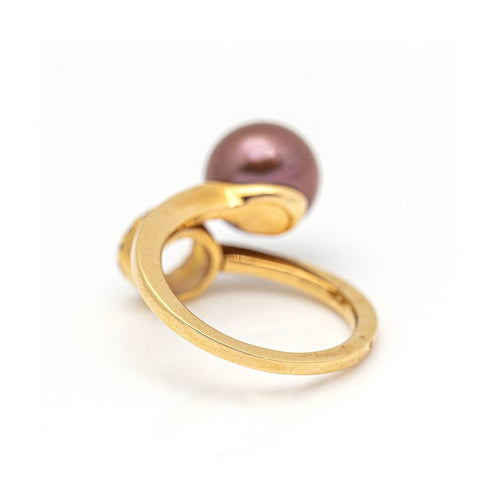 Bague ORÊ - Bague en or rose 18 kt avec diamants et perle 58 Facettes UKD359699LF