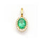 Pendentif Pendentif - Or jaune 18 kt avec émeraude et diamants 58 Facettes UKD359709LF