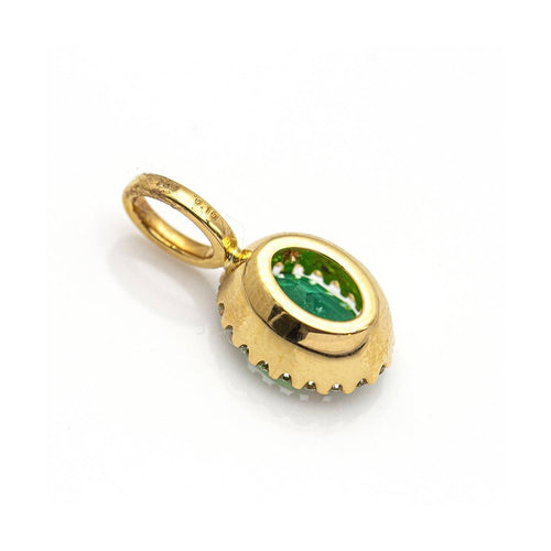Pendentif Pendentif - Or jaune 18 kt avec émeraude et diamants 58 Facettes UKD359709LF