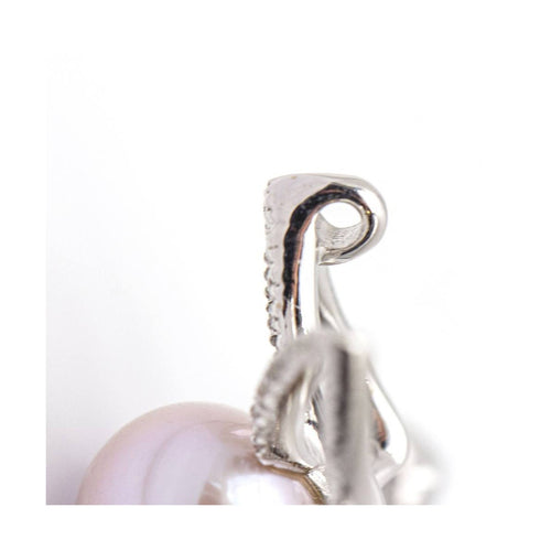 Pendentif Pendentif fleur - en or blanc 18 kt, diamants et perle 58 Facettes UKD359711LF