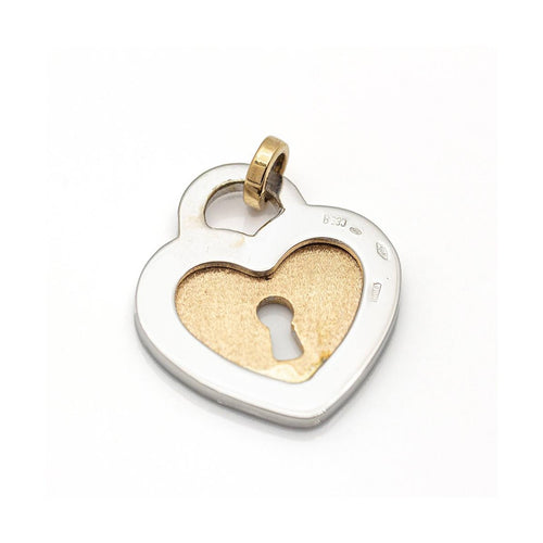 Pendentif Clé d’Amour - Pendentif en or bicolore 18 kt et diamants 58 Facettes UKD359713LF