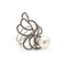 Bague SPIDER - Bague en or blanc 18 kt, diamants noirs et perle 58 Facettes UKD359727LF