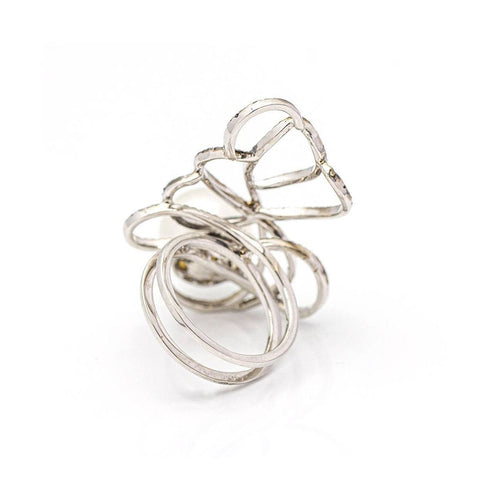 Bague SPIDER - Bague en or blanc 18 kt, diamants noirs et perle 58 Facettes UKD359727LF