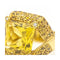 Bague 55 MYANMAR - Bague en or 18 kt et saphirs jaunes 58 Facettes UKD359730LF