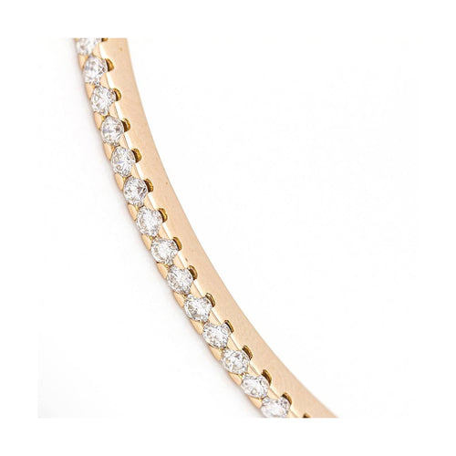 Boucles d'oreilles - Boucles d’oreilles créoles en or rose 18 ct et diamants 58 Facettes UKD359731LF