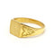 Bague Bague chevalière carrée en or jaune 18 kt 58 Facettes UKD359736LF