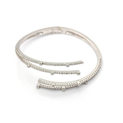 Bracelet RAY - Bracelet rigide en or blanc 18 kt et diamants 58 Facettes UKD359739LF