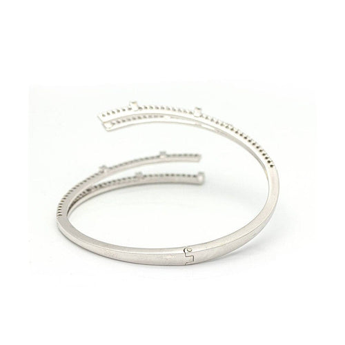 Bracelet RAY - Bracelet rigide en or blanc 18 kt et diamants 58 Facettes UKD359739LF