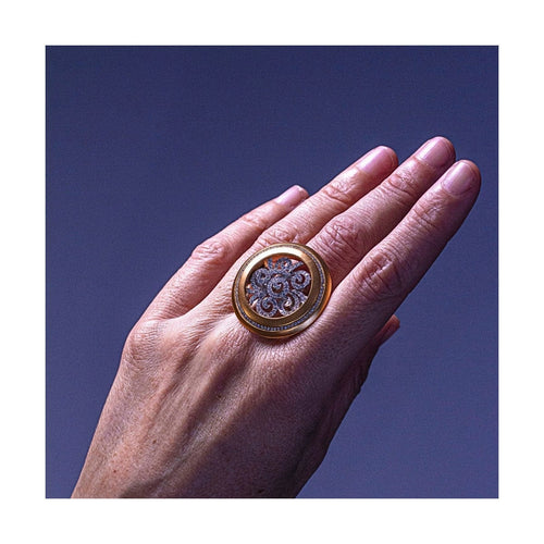 Bague 53.5 AVENNE - Bague en or bicolore 18 kt et diamants 58 Facettes UKD359740LF