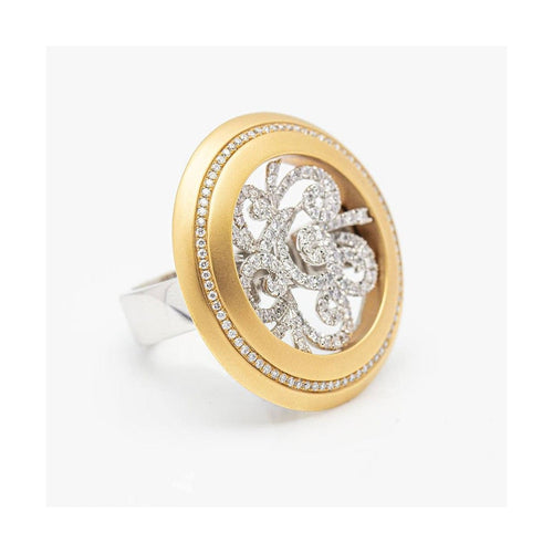 Bague 53.5 AVENNE - Bague en or bicolore 18 kt et diamants 58 Facettes UKD359740LF