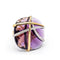 Bague 55 Bague design italien en or bicolore 18 ct, diamants et améthyste 58 Facettes UKD359741LF