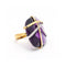 Bague 55 Bague design italien en or bicolore 18 ct, diamants et améthyste 58 Facettes UKD359741LF