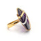 Bague 55 Bague design italien en or bicolore 18 ct, diamants et améthyste 58 Facettes UKD359741LF