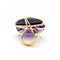 Bague 55 Bague design italien en or bicolore 18 ct, diamants et améthyste 58 Facettes UKD359741LF
