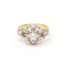 Bague Belle Époque - Bague bicolore en or jaune 18 ct, platine et diamants 58 Facettes UKD359884JC