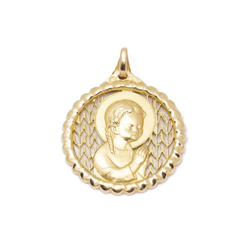 Pendentif Pendentif médaille 1959 en or jaune 18 ct 58 Facettes UKD359886JC