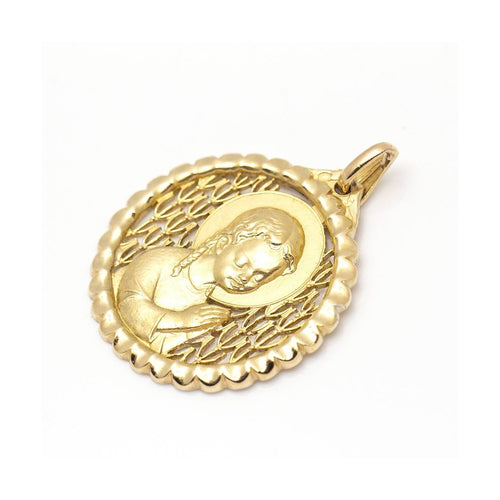 Pendentif Pendentif médaille 1959 en or jaune 18 ct 58 Facettes UKD359886JC