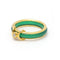 Bague Bague en or jaune 18 kt avec agate verte et diamant 58 Facettes UKD359895JC