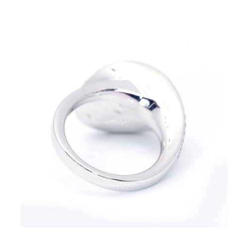 Bague Bague pavée de diamants en or blanc 18 kt 58 Facettes UKD359899JC