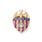 Broche FC Valencia - Broche écusson en or jaune 18 ct, diamants et rubis 58 Facettes UKD359904JC