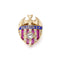 Broche FC Valencia - Broche écusson en or jaune 18 ct, diamants et rubis 58 Facettes UKD359904JC