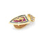 Broche FC Zaragoza - Broche écusson en or jaune 18 ct, diamants, rubis et saphirs 58 Facettes UKD359905JC