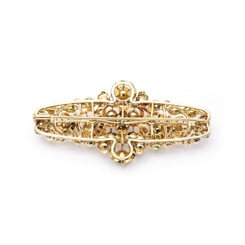 Pendentif Broche/Pendentif isabellin - Or jaune 18 kt et diamants 58 Facettes UKD359907JC