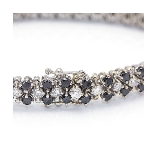 Bracelet NIGHT & DAY - Bracelet rivière en or blanc 18 ct et diamants 58 Facettes UKD359943LF