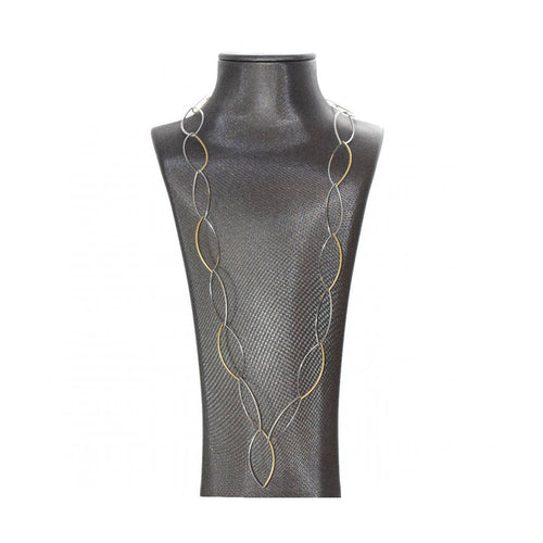 Collier Carl Dau - Collier en or jaune 18 ct et acier, 70 cm 58 Facettes UKD359994JC