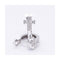 Boucles d'oreilles Boucles d’oreilles croix - Or blanc 18 kt et diamants 58 Facettes UKD360075AS