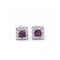 Boucles d'oreilles Boucles d'oreilles - Rodolites et diamants en or blanc 18 kt 58 Facettes UKD360077AS