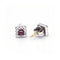 Boucles d'oreilles Boucles d'oreilles - Rodolites et diamants en or blanc 18 kt 58 Facettes UKD360077AS