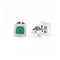 Boucles d'oreilles Boucles d’oreilles - En or blanc 18 kt avec diamants et émeraudes 58 Facettes UKD360079AS