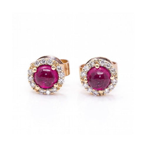 Boucles d'oreilles Boucles d’oreilles - Rubis et diamants en or rose 18 kt 58 Facettes UKD360080AS
