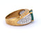 Bague 53 Bague - Jonc en or 18 ct avec émeraude et diamants 58 Facettes AN573 '(00319)